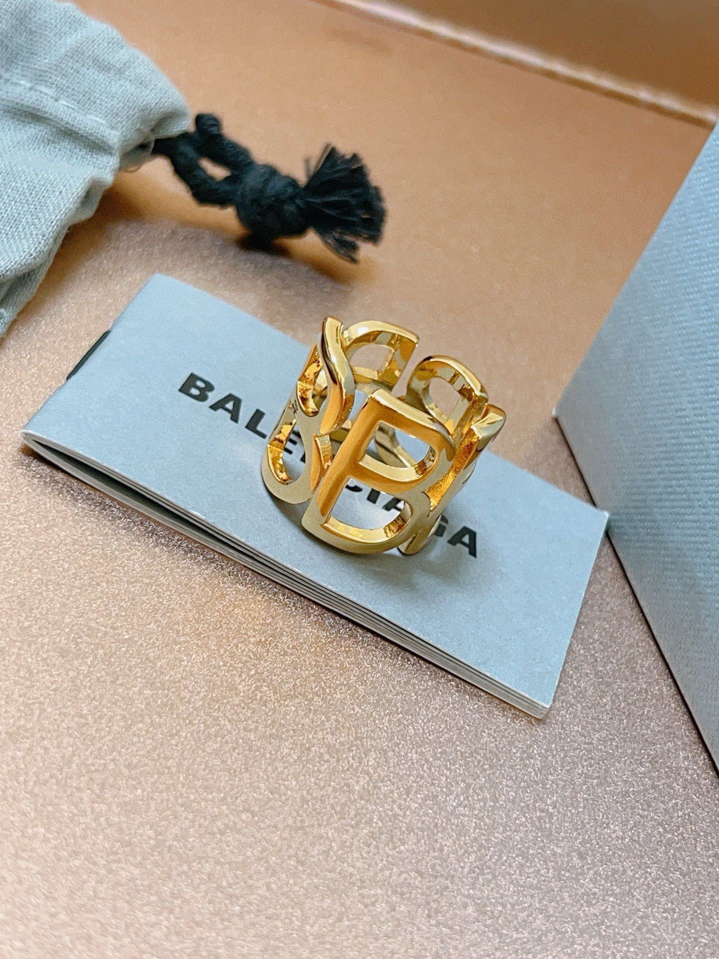 Balenciaga hollow gold ring
