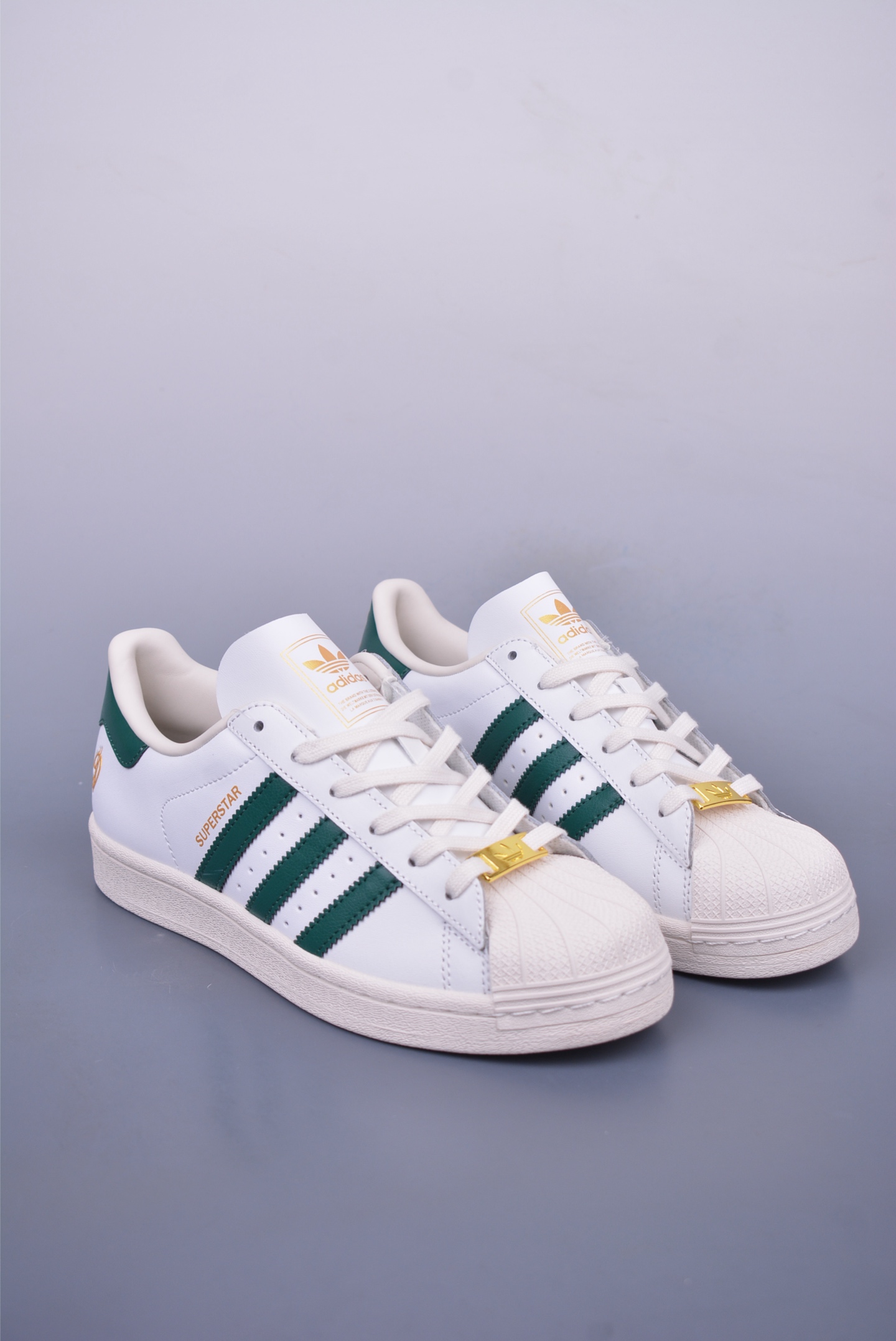 Adidas Originals Superstar II Sneakers White, Green and Gold Label EG4958