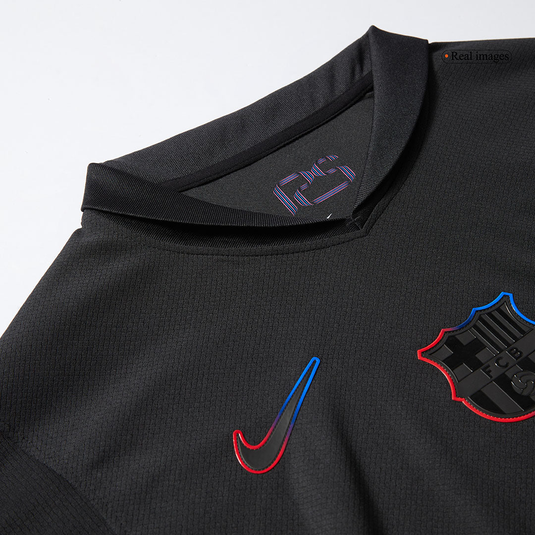 Custom Barcelona Soccer Jersey Away 2024/25 Spotify Logo Without Text