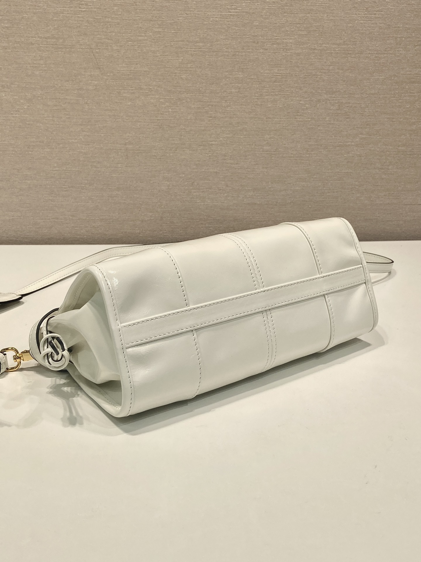 Prada LusSolf Oiled Wax Leather Shoulder Bag 1BA215