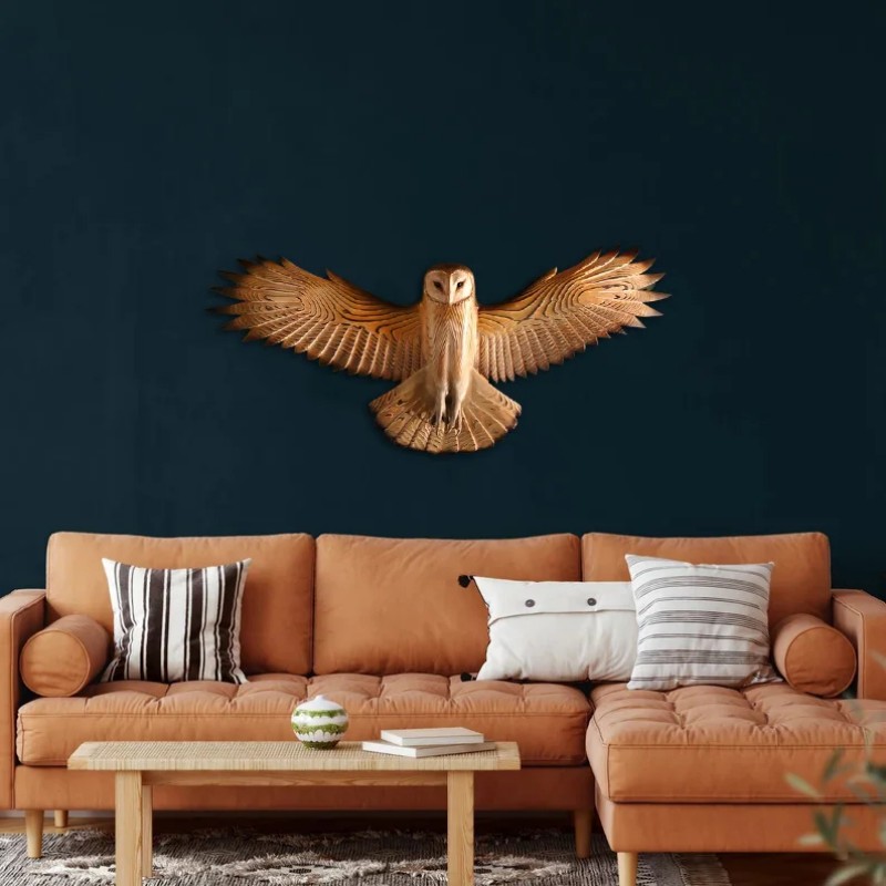(🔥Father's Day Promotion 60% OFF)-Barn Owl Wall Art - Hand Carved Art-BUY 2 GET 10% OFF & FREE SHIPPING