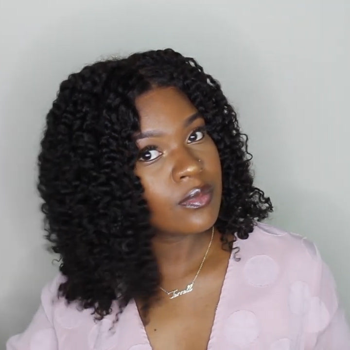 New Affordable Lace Frontal Bob Curly Wig