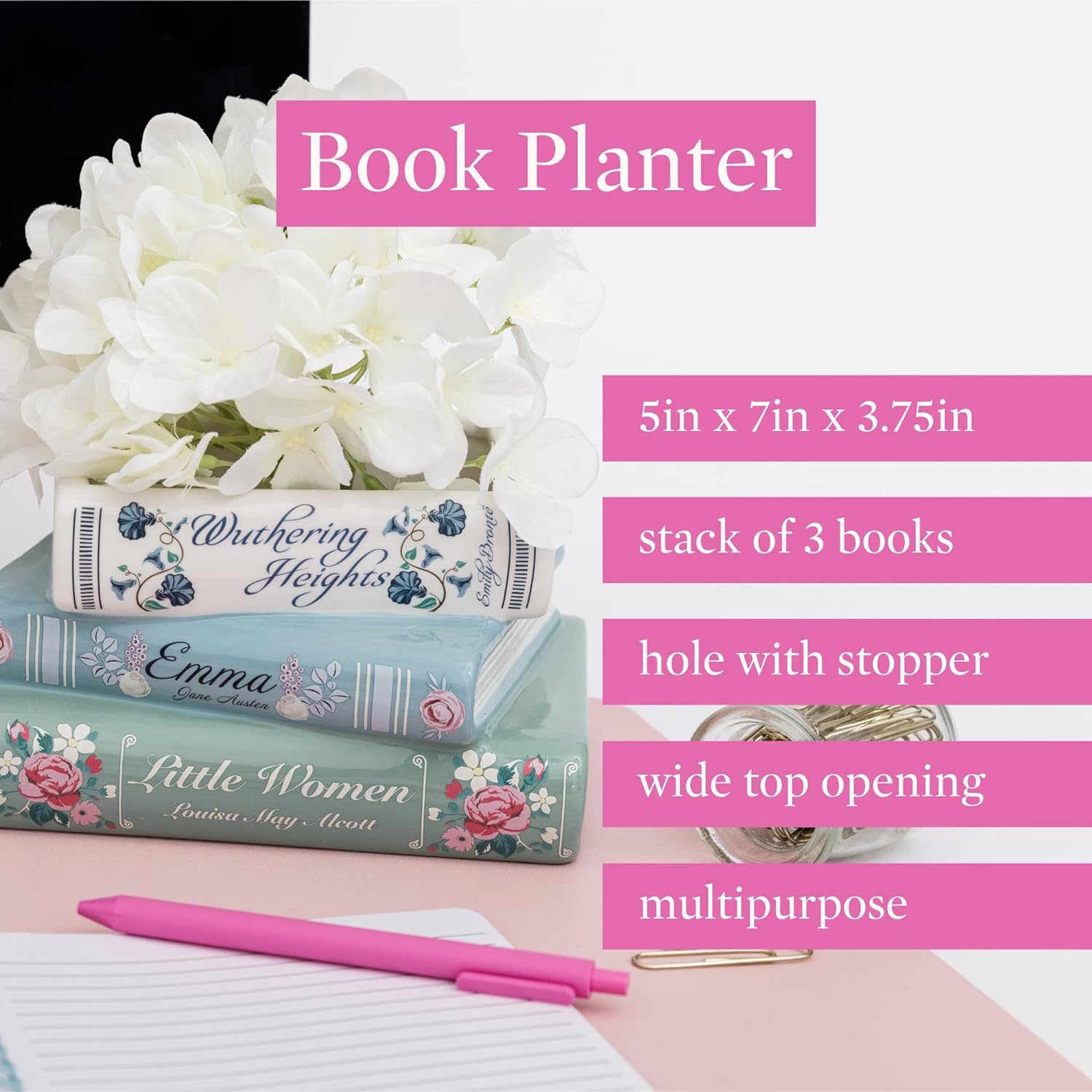 🔥BLACK FRIDAY DEAL🔥Original Unique Ceramic Book-Shaped Decorative Planter