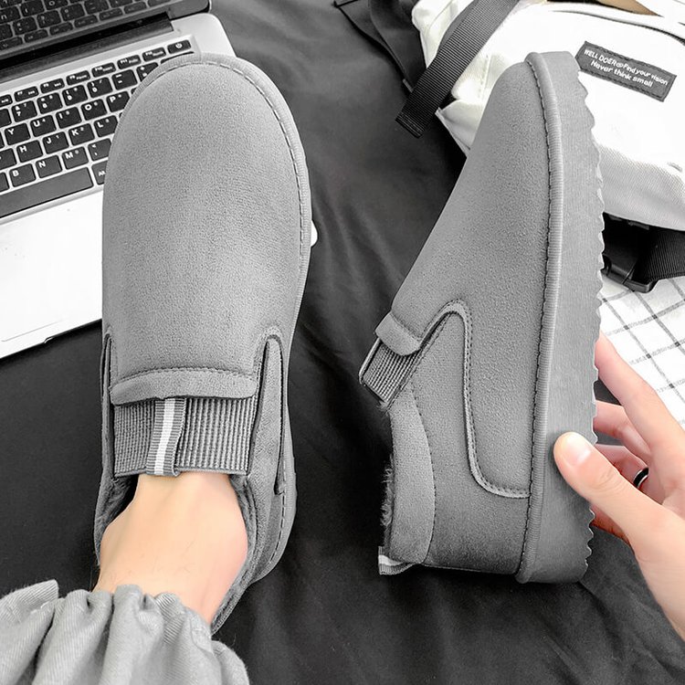 Men's Winter Plush Slip-On Snow Boots