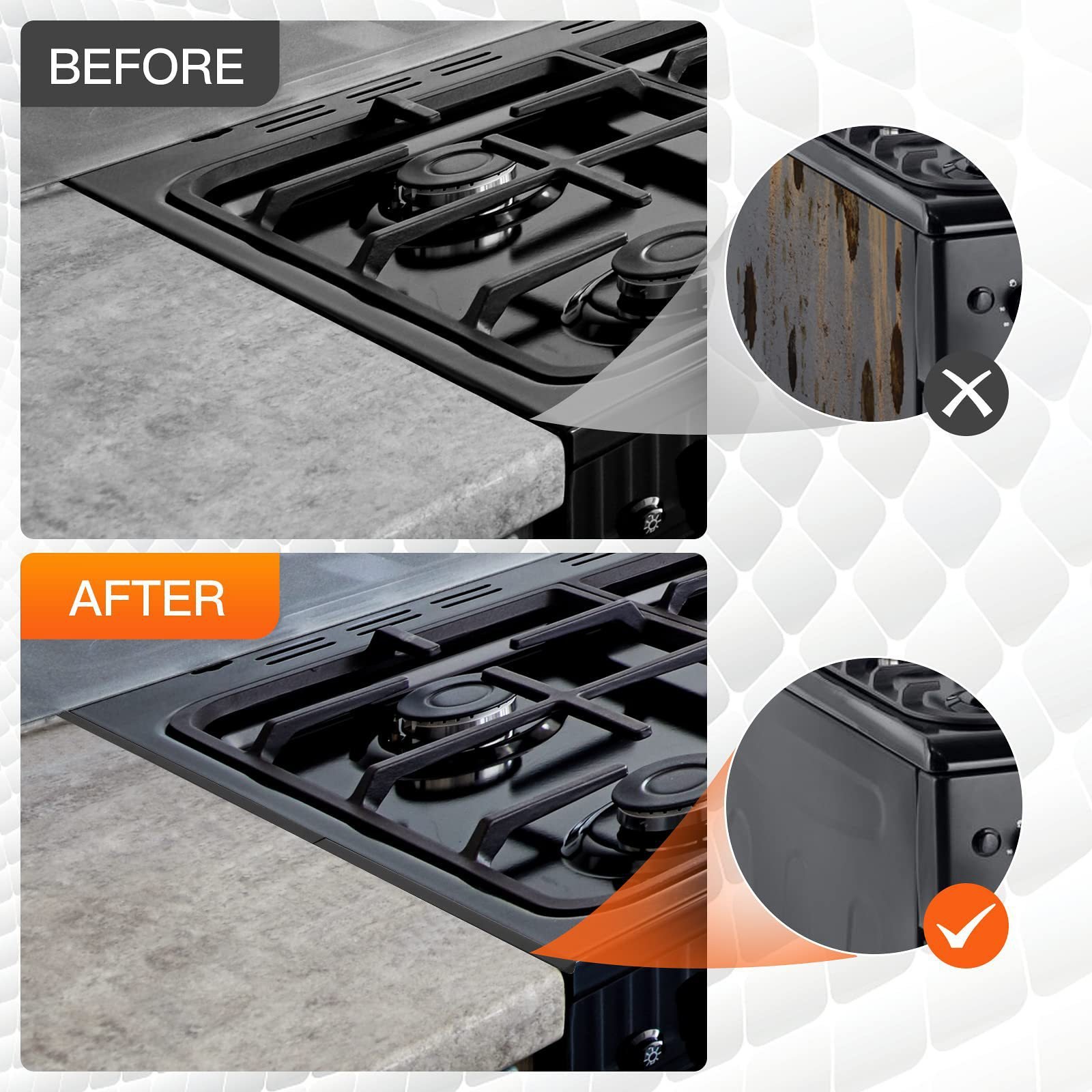 🔥New Year Sale 49% OFF - 🎁Retractable Stainless Steel Stove Gap Covers