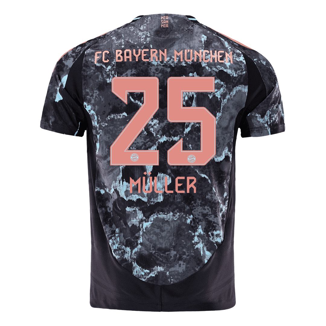 Authentic football jersey MULLER #25 Bayern Munich away jersey 2024/25