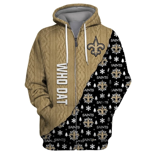 NEW ORLEANS SAINTS 3D CHRISTMAS HOODIE ABC02