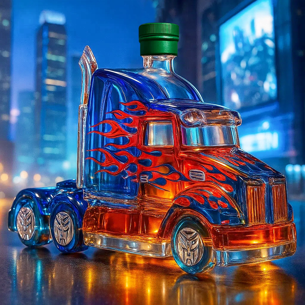 Roll Out in Style — Optimus Prime Whiskey Bottle