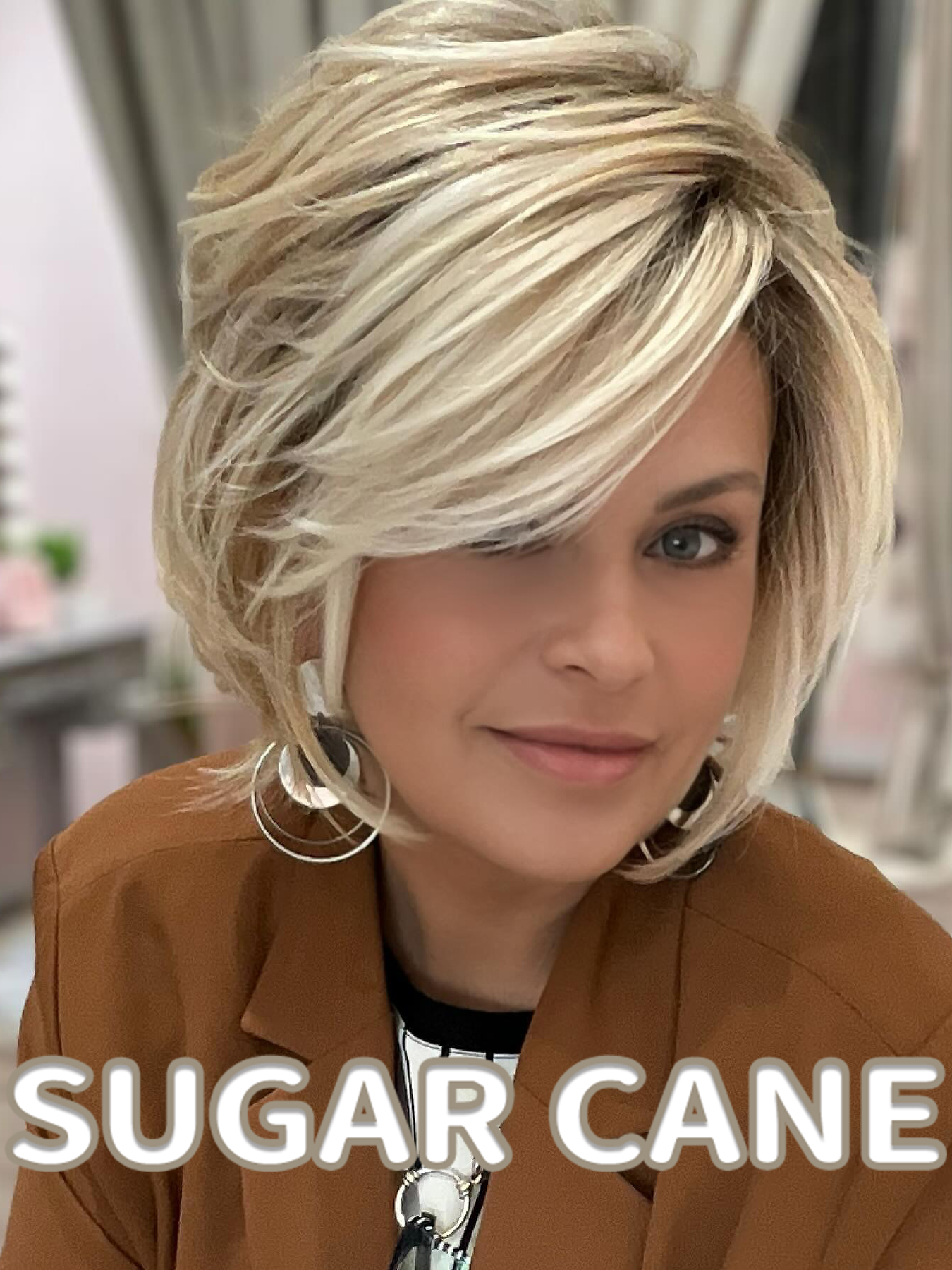 Layered Bob Wig With Side Part