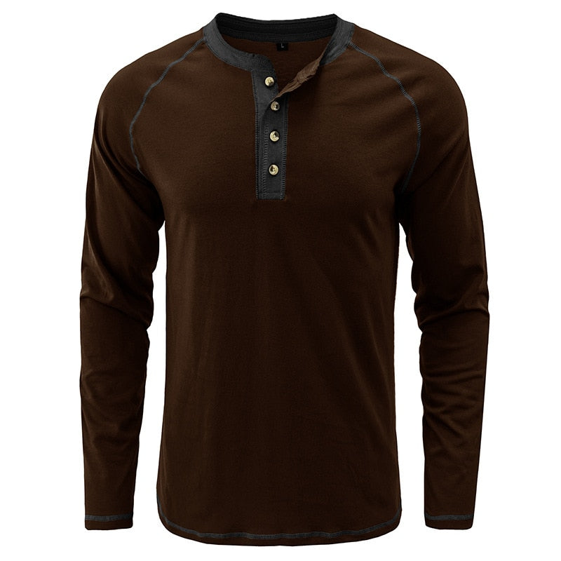 men's Henley Collar Shirt