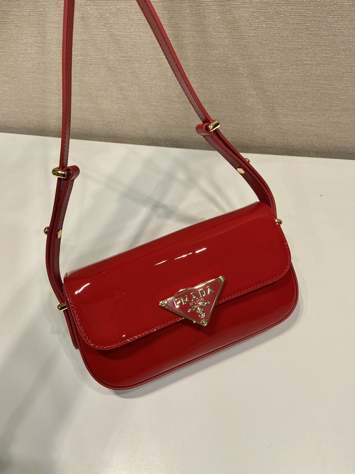 Prada Patent Leather Shoulder Bag 1BD339