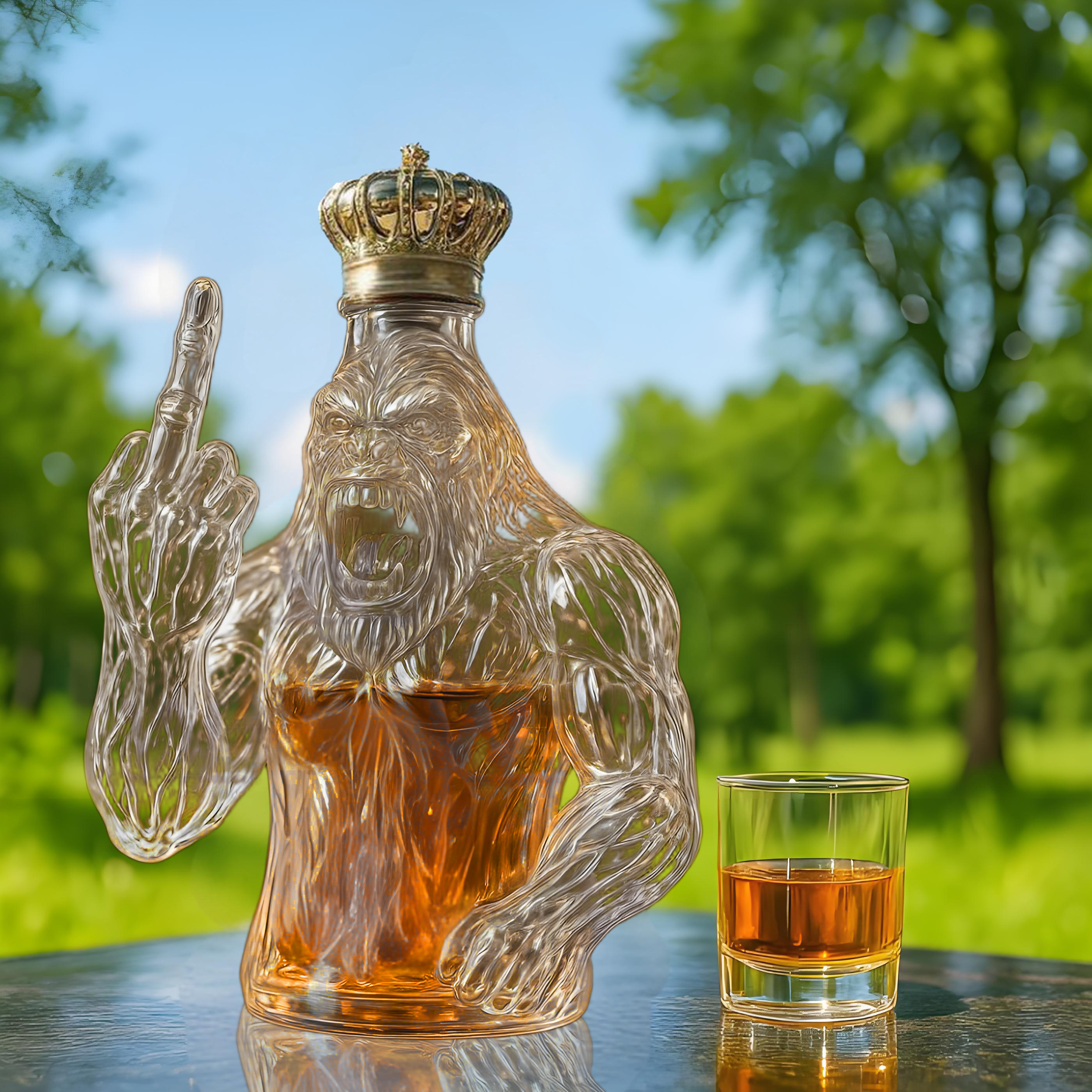 Funny Bigfoot Whiskey Bottle