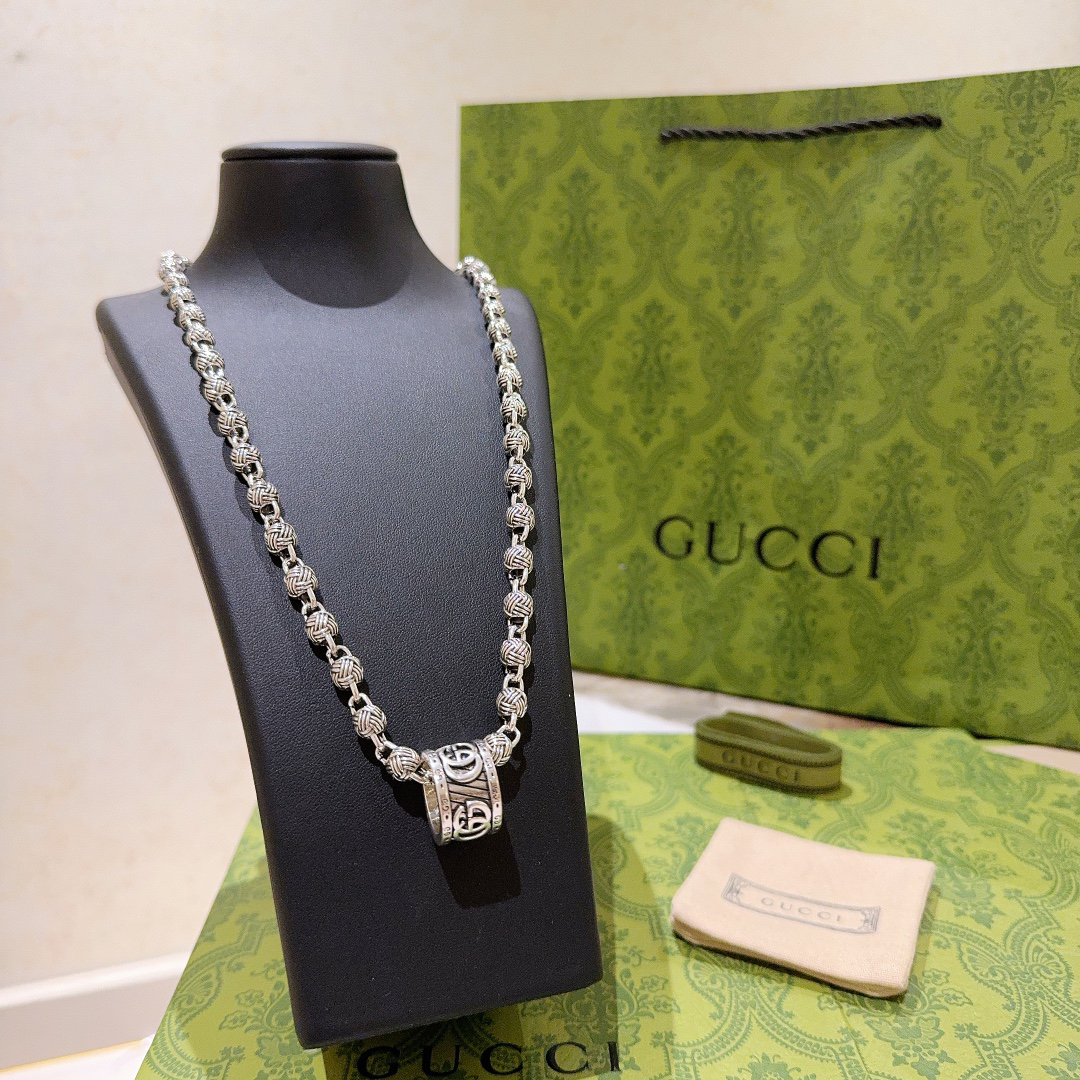 Gucci Anger Forest Series Braided Ball Vintage Necklace