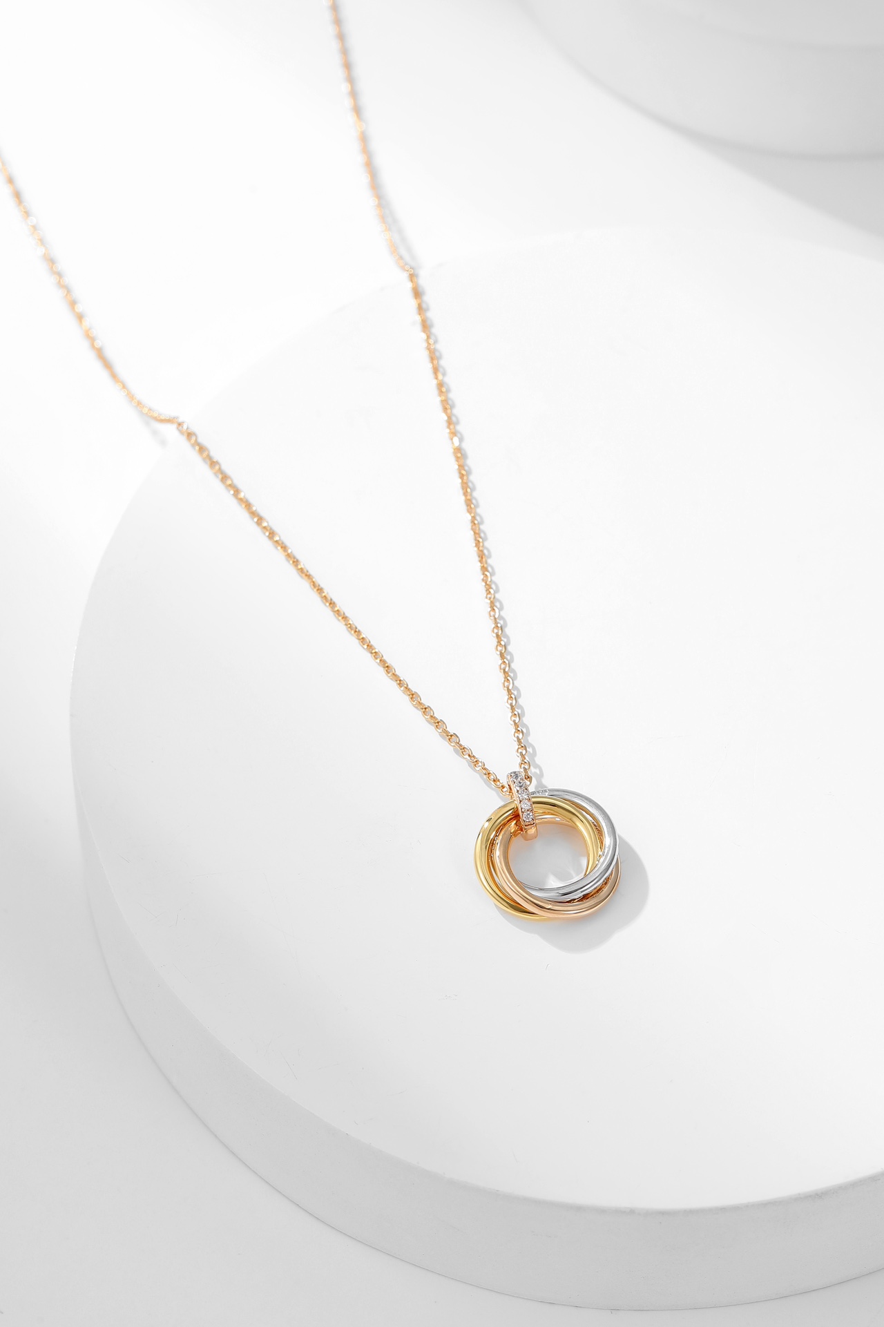 Cartier small diamond trinity necklace