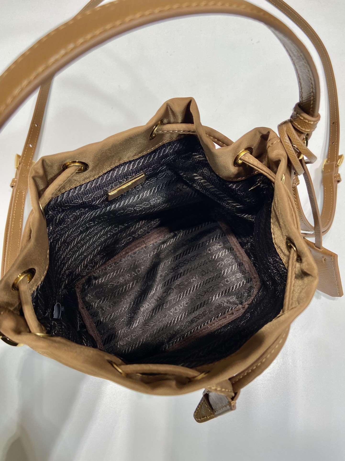 Prada Nylon Bucket Bag 1BE067