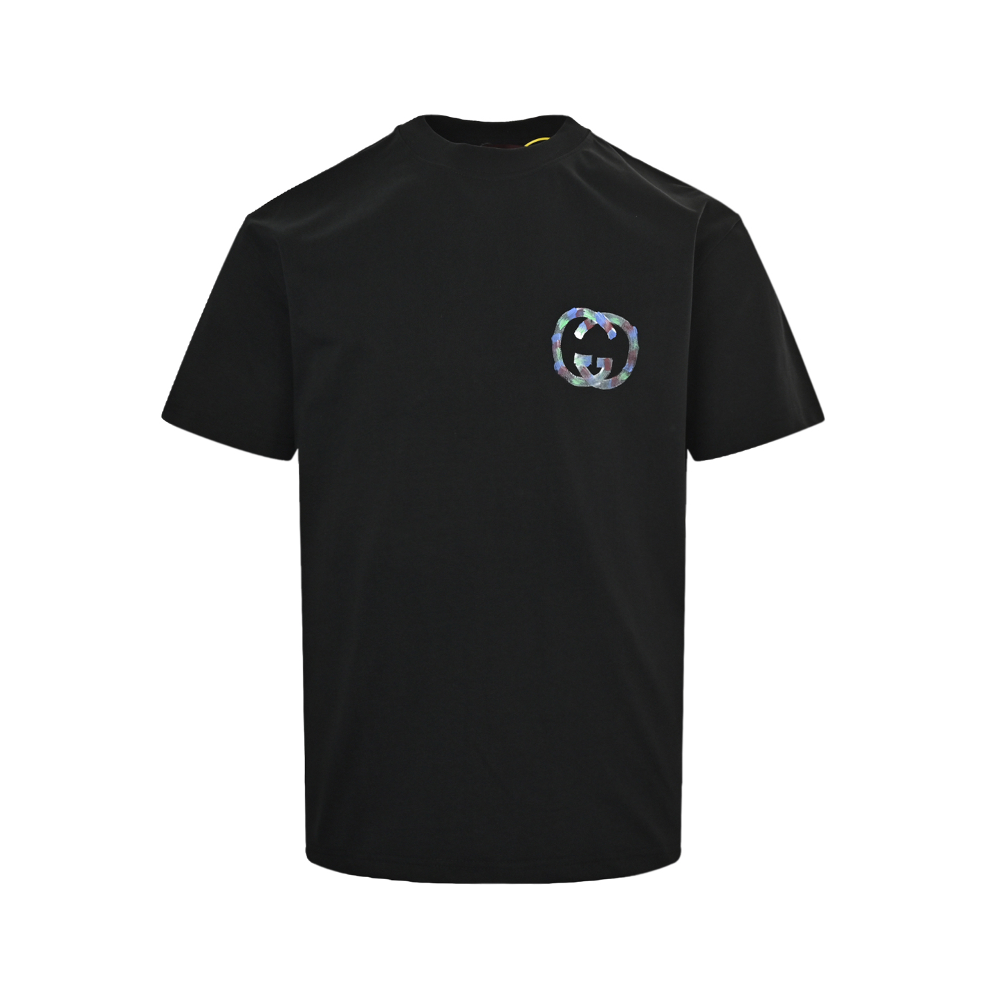 Gucci 25ss graffiti hand-painted double G print short sleeve