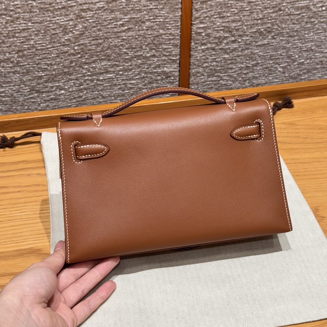 Hermès Kelly Pochette 37Gold Handbag (Handmade to Order)