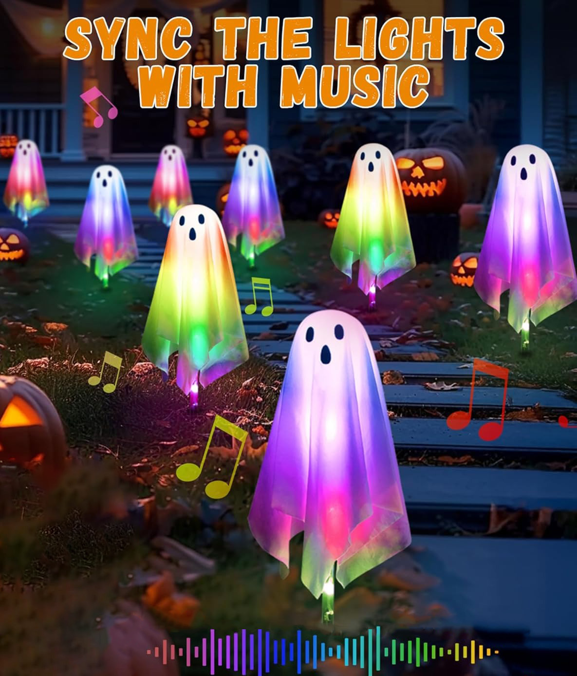 ⚡Flash Sale⚡Halloween Ghost Pathway Lights Decorations Outdoor