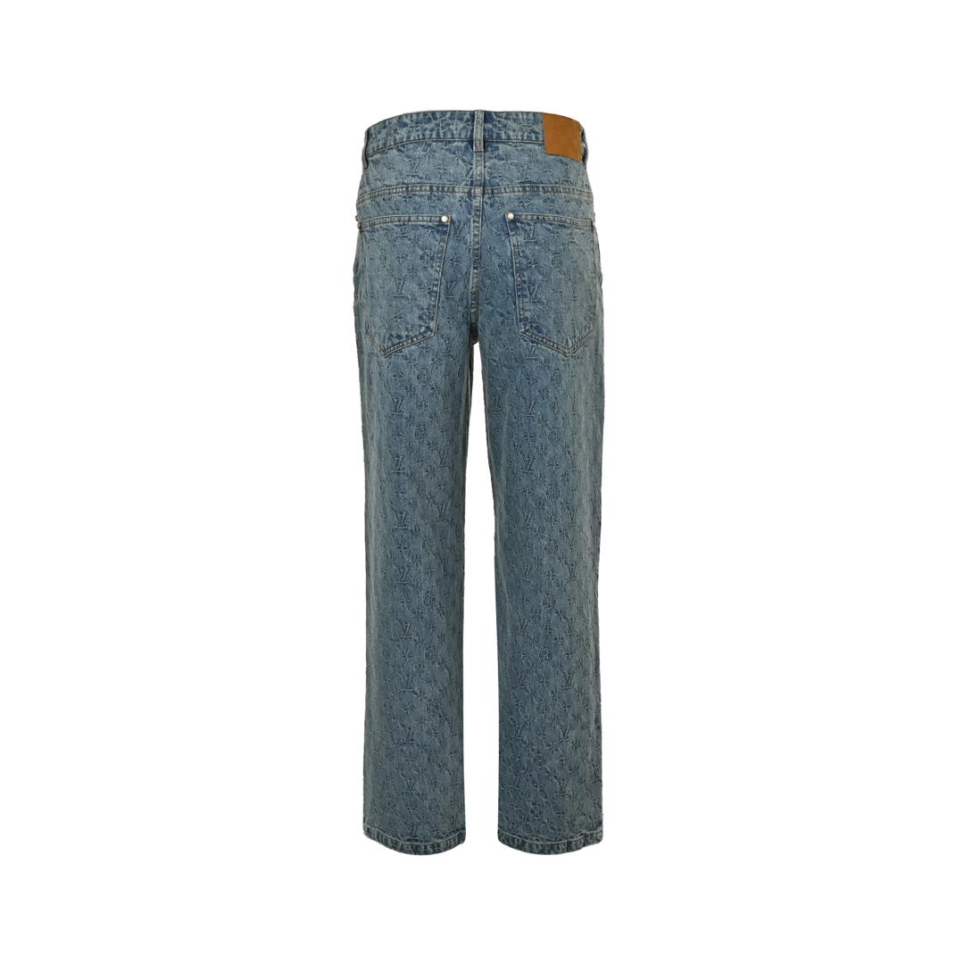 Louis Vuitton 24Fw monogram jacquard jeans