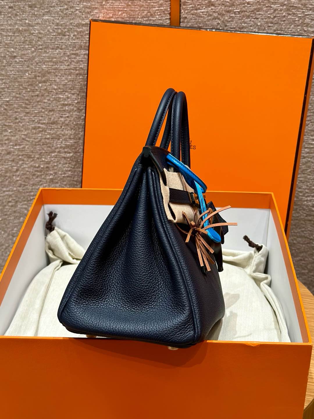 Hermes Birkin 2ZBlue nuit handbag (handmade to order)