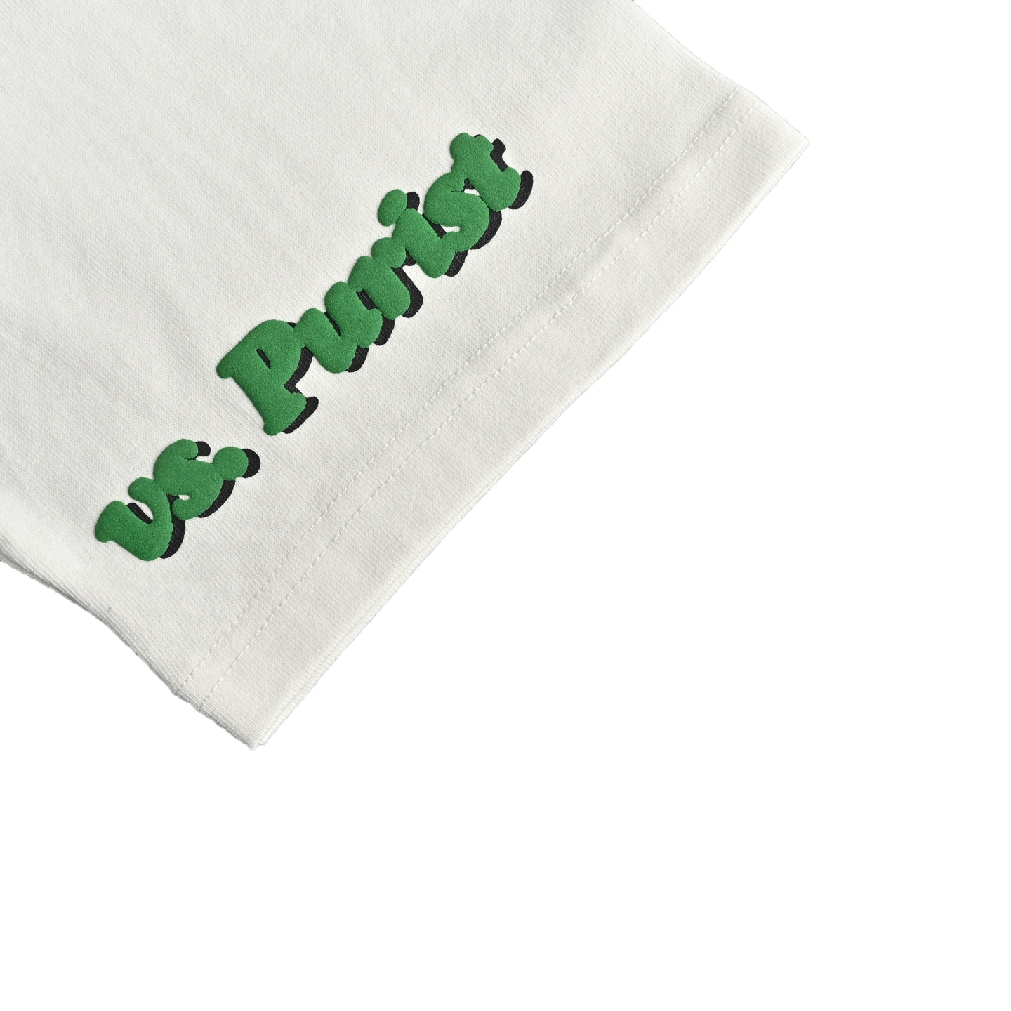 Louis Vuitton Green Foam Lettering Round Neck Short Sleeve