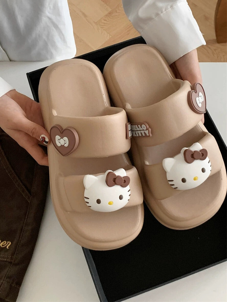 Sanrio Sandals Double Strap Waterproof EVA Chunky Slides