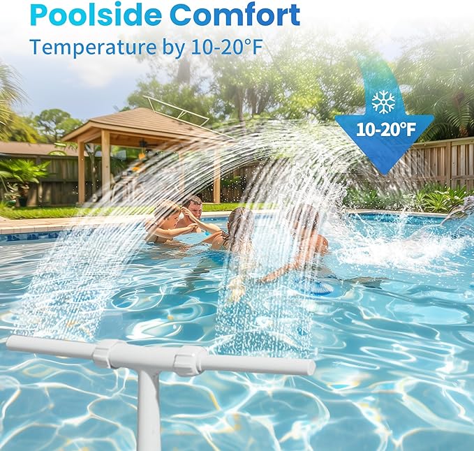 🔥Last Day Promotion-SAVE 50% OFF🔥Adjustable Pool Fountain Sprayer With Adapter🔥For Inground & Hard-Sided Aboveground Swimming Pools - Easy Attach to Return Fitting