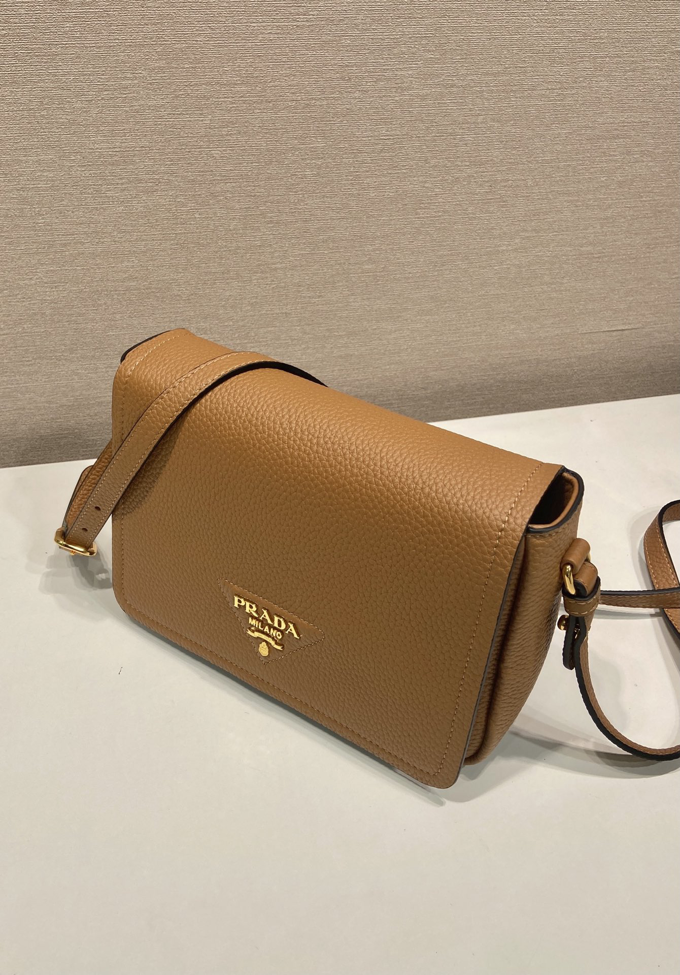 Prada Embroidered Strap Shoulder Bag 1BD314