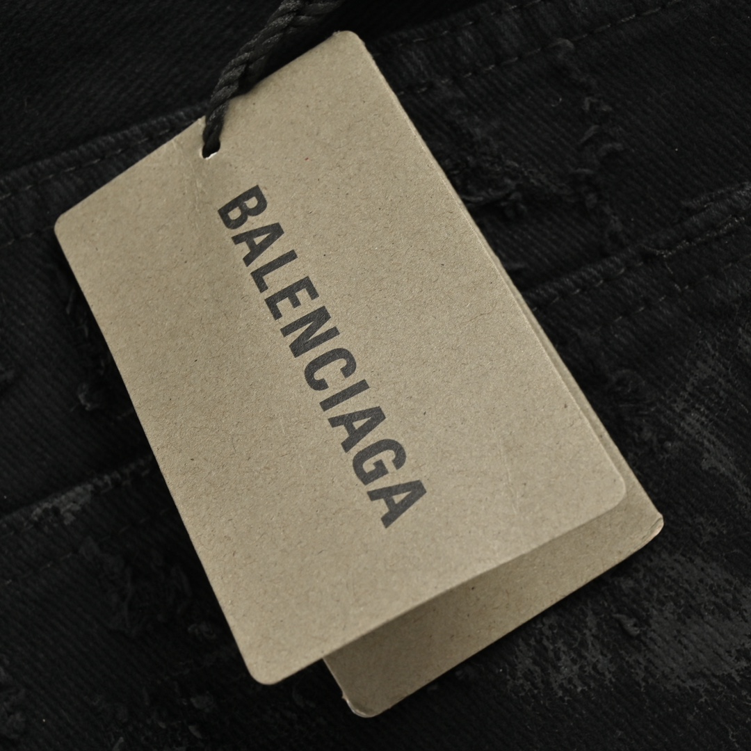 Balenciaga 23ss runway mud-dyed cut jeans