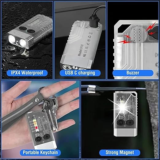 👍Last Day Promotion 50% OFF 💥 EDC Multi-Function Keychain Flashlight