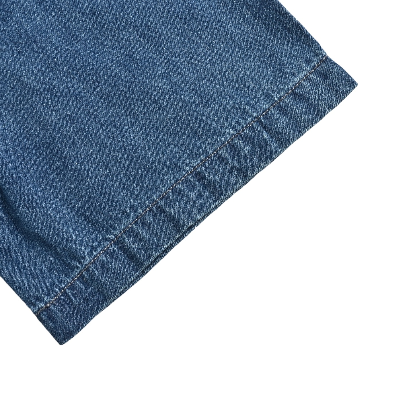 Loewe 25ss embroidered pocket denim short-sleeved shirt