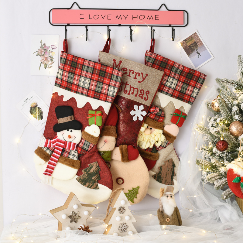 🌲Personalized cartoon Santa hanging stockings🧦