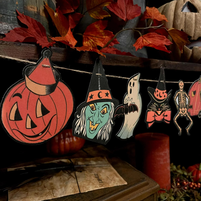 Vintage Retro Halloween Banner