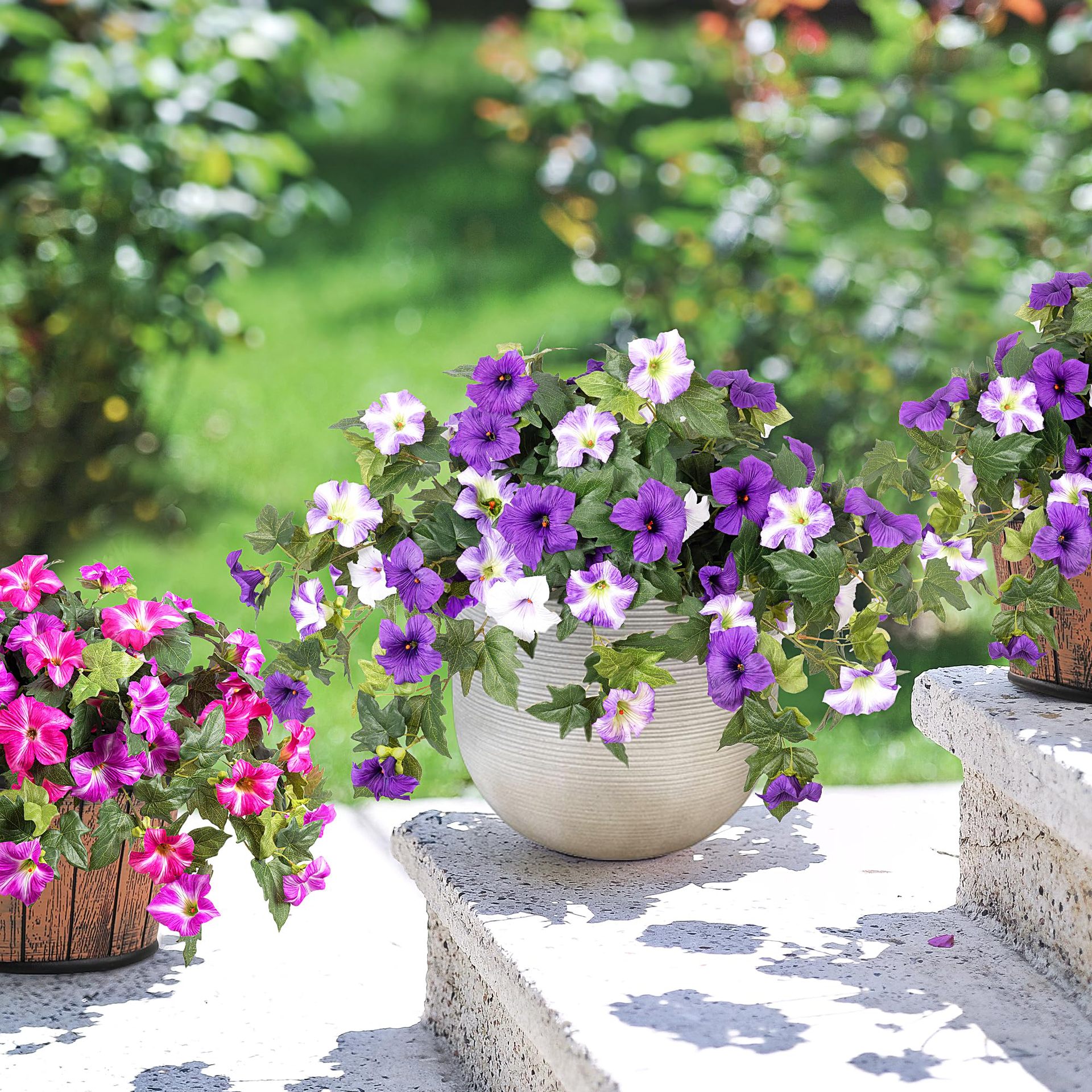 🌺🌺Realistic zero maintenance artificial UV resistant outdoor flowers