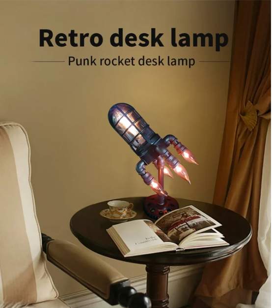 🚀Steampunk Rocket Lamp for Home Decoration