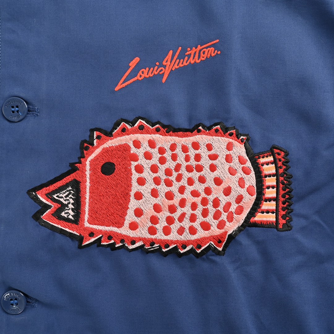 Louis Vuitton 24Fw Yayoi Kusama sunfish embroidered jacket