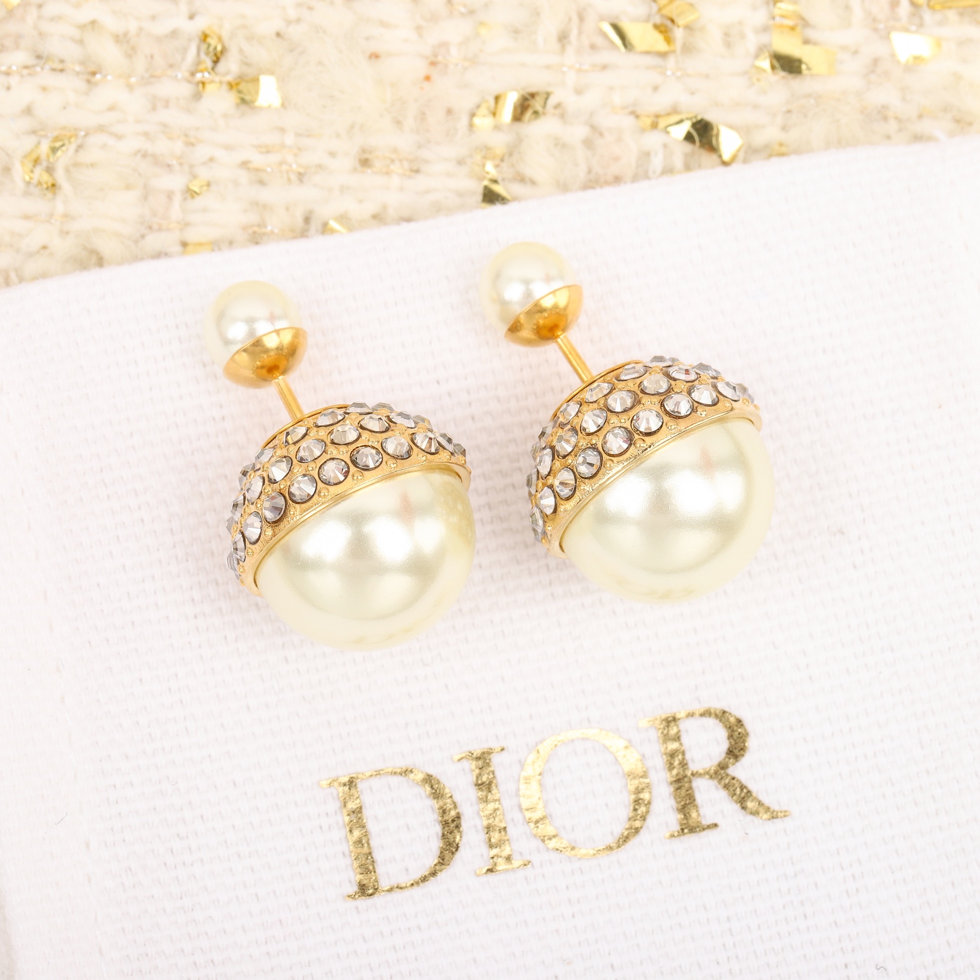 Dior Pearl and Diamond Earrings