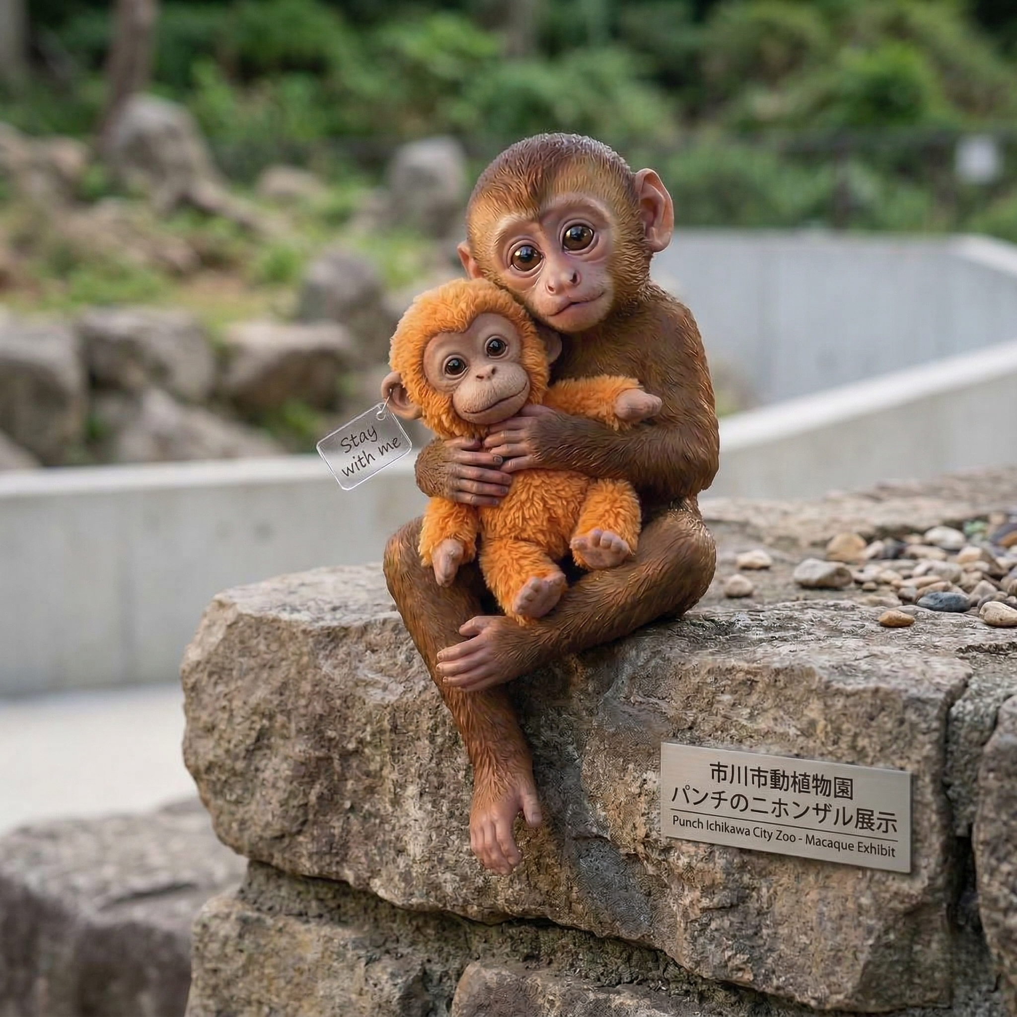 Ichikawa City Zoo Punch Japanese Macaque Resin Desk Companion Figurine