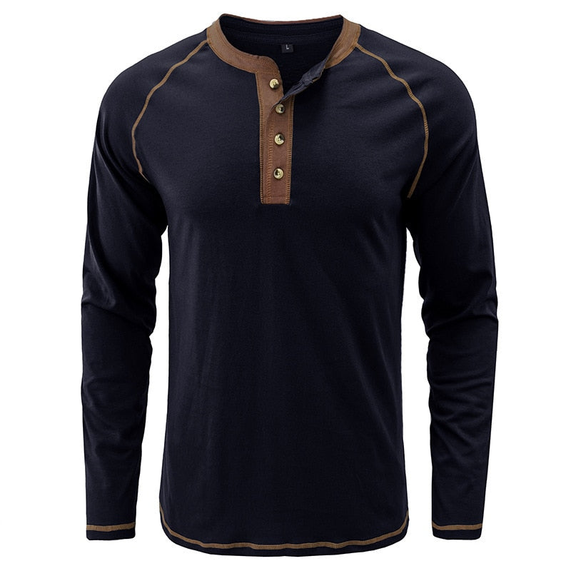 men's Henley Collar Shirt