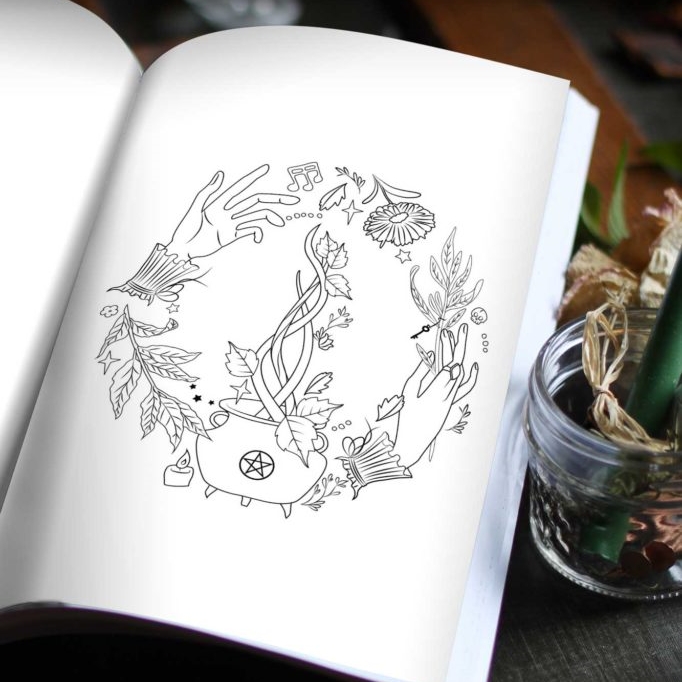 A Coloring Book of Herbal Magic - Green Witch's Herbal