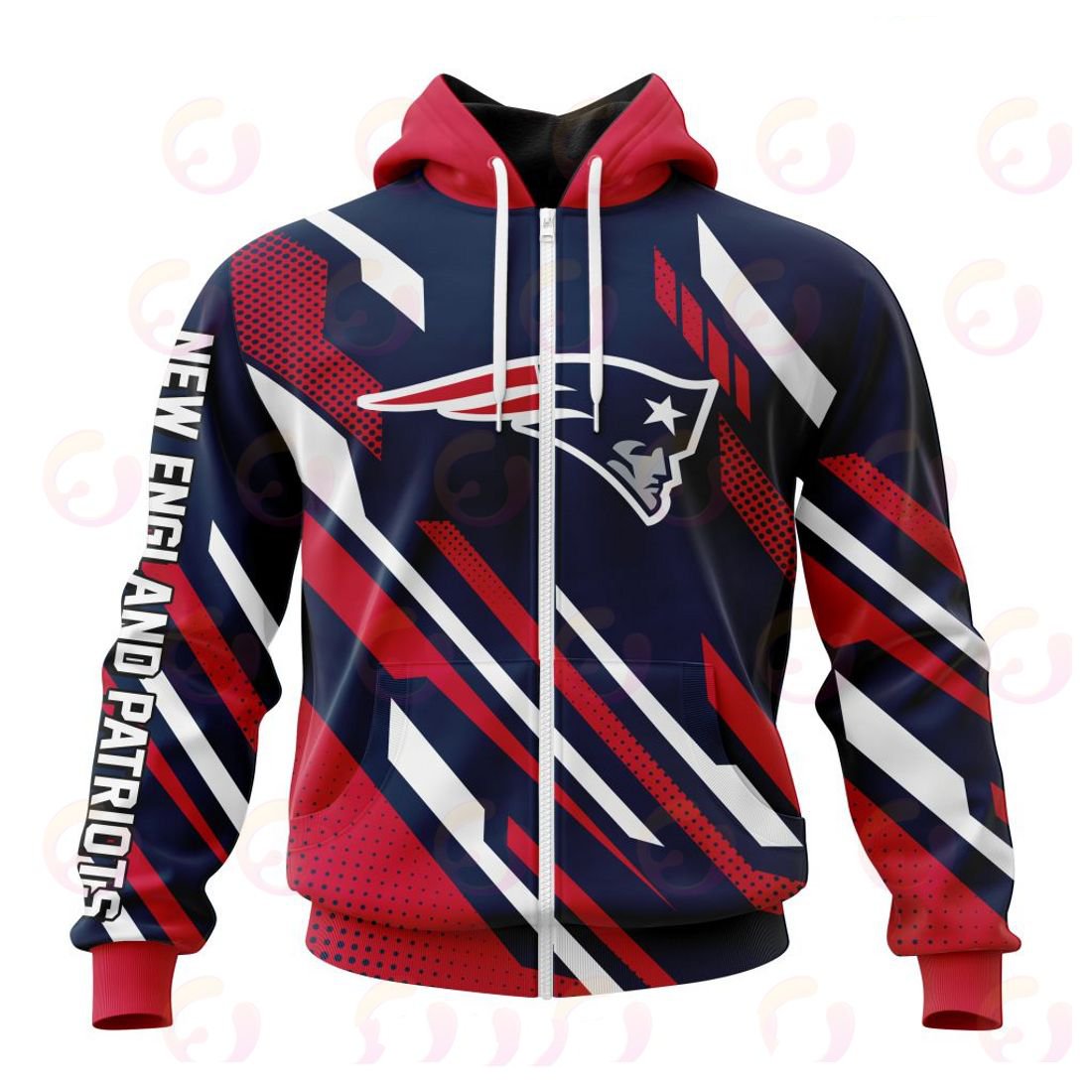 NEW ENGLAND PATRIOTS 3D HOODIE SPECIAL MOTOCROSS CONCEPT