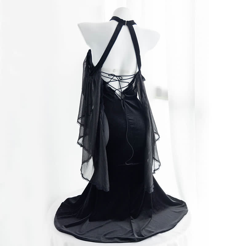 Sexy Off The Shoulder Butterfly Mesh Fishtail Dress