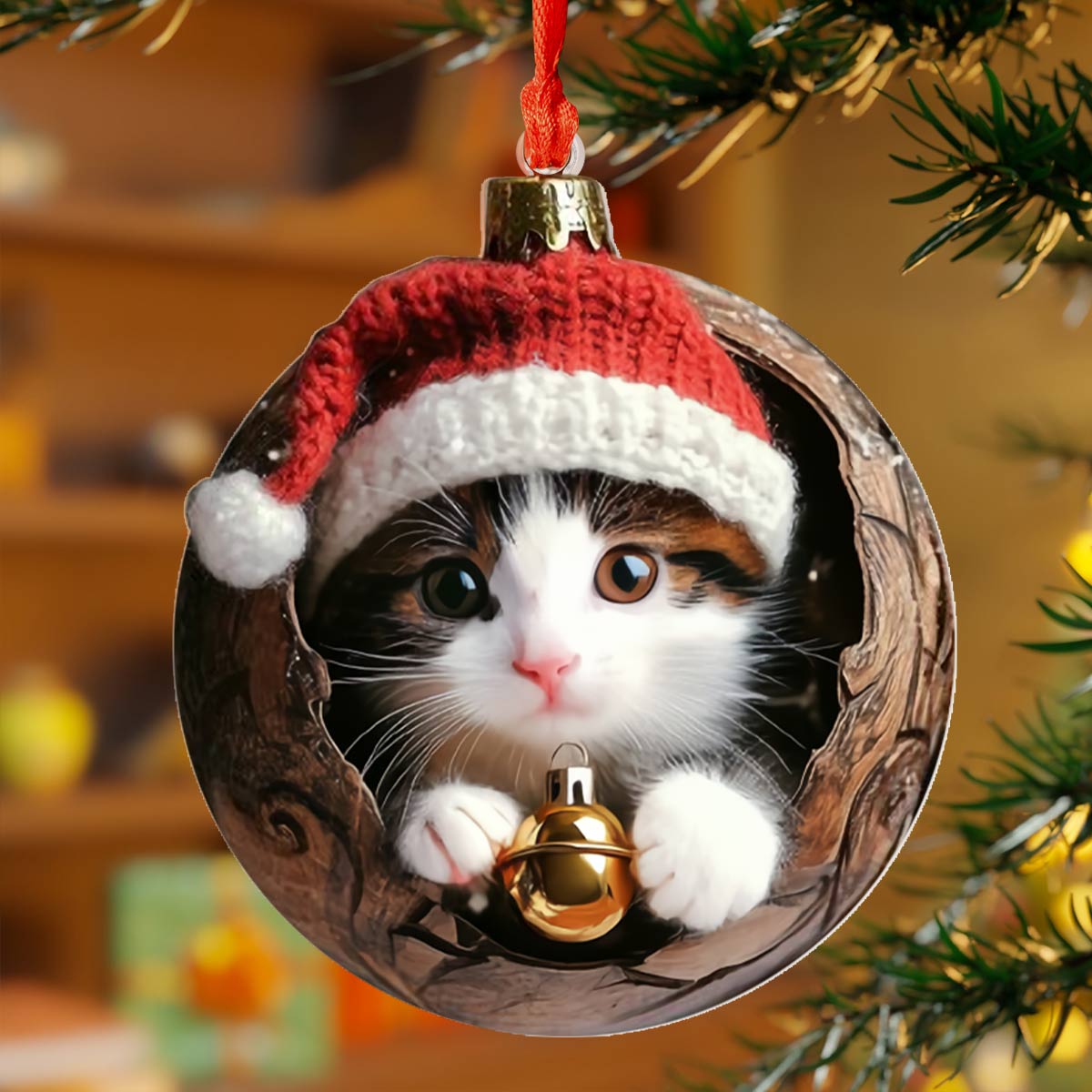 😸Cute Kittens Christmas Ornaments