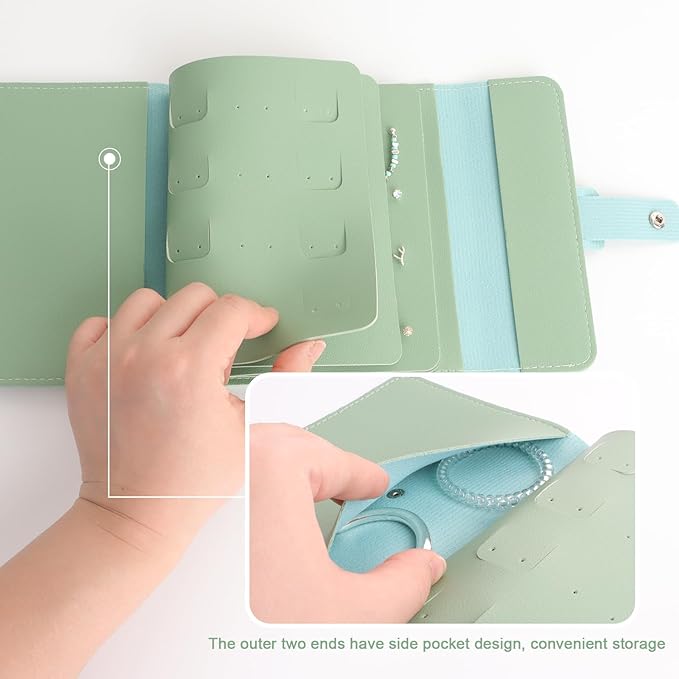 👍2024 New Arrival- 50% OFF💥Portable Leather Earring Organizer Book