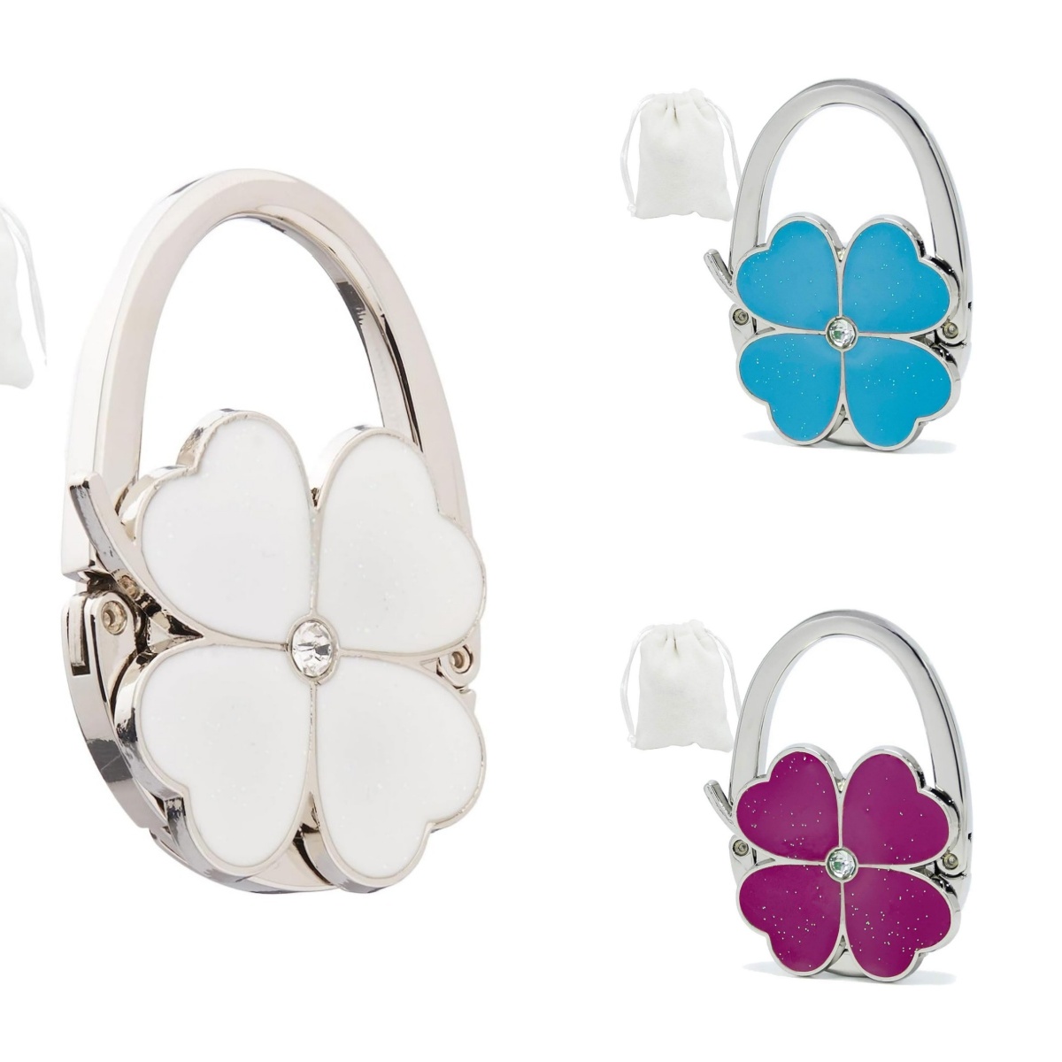💖Last Day 49% OFF💖Clover Design Foldable Handbag Hanger Table Hook Holder