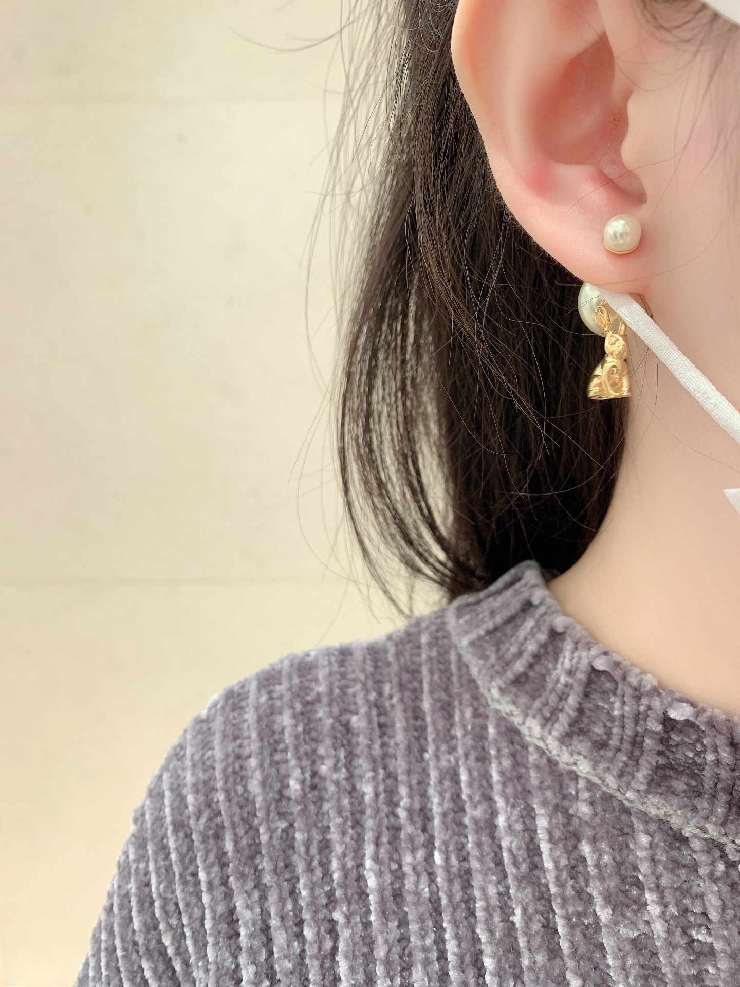 Dior limited edition rabbit earrings