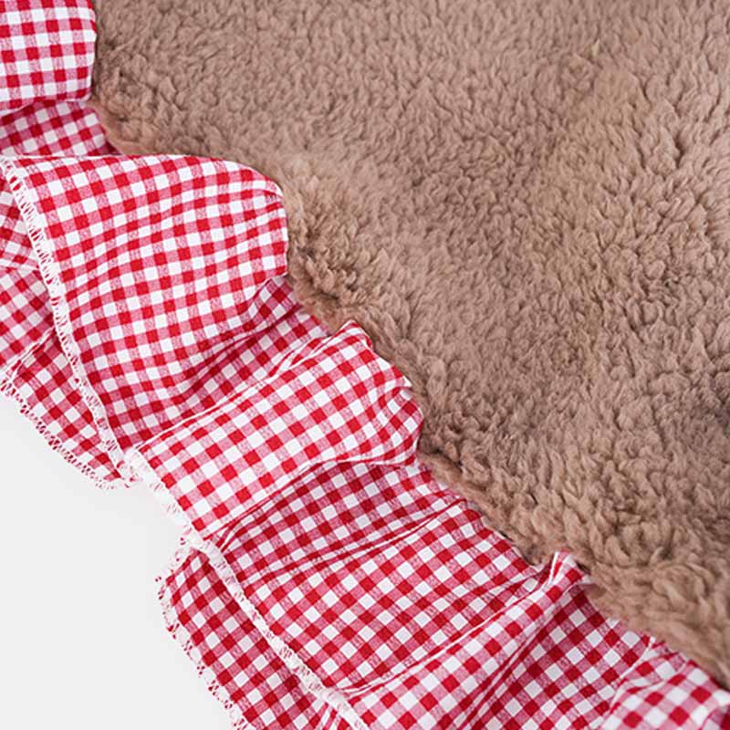 Cosplay Maid Plaid Bear Plush Lingerie Set