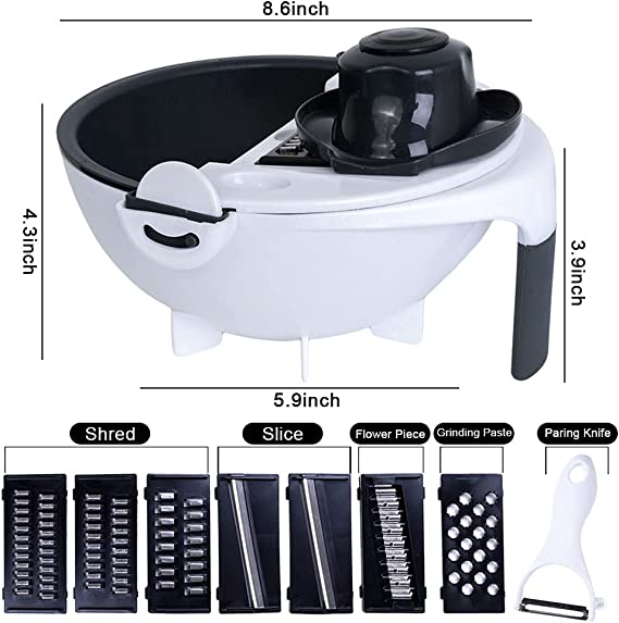 (🔥Last Day Promotion-SAVE 50% OFF)New 11 in 1 Multifunction Magic Rotate Vegetable Cutter-BUY 2 GET 10% OFF & FREE SHIPPING