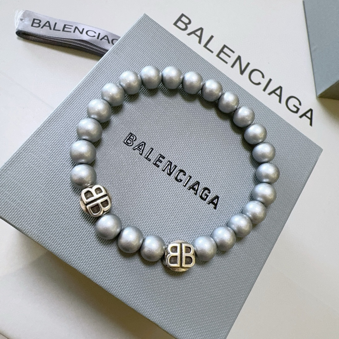 Balenciaga Pearl Thai Silver Style Bracelet