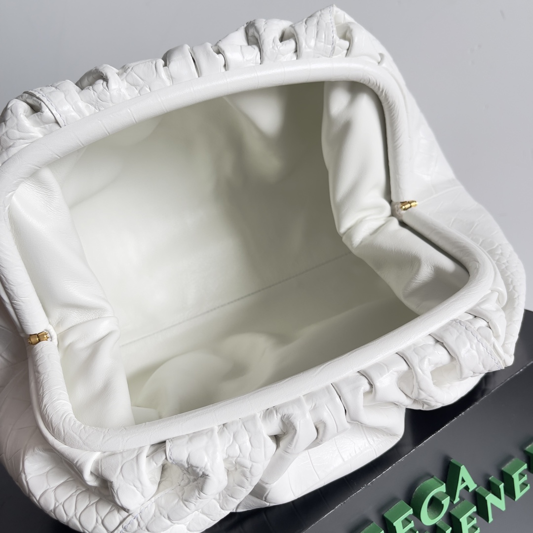 Bottega Veneta POUCH crocodile pleated cloud bag 576227